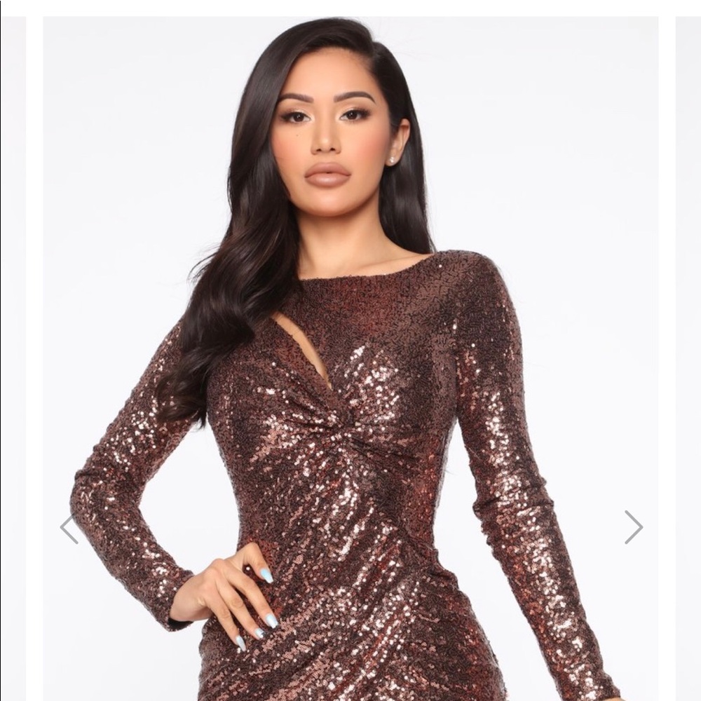 Knot Looking Anywhere Else Sequin Mini Dress